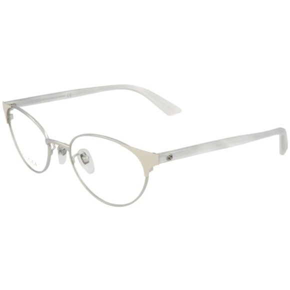 Gucci White Round Titanium Glasses